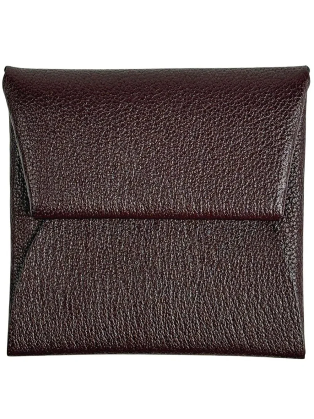 Hermes Bastia Verso Coin Case Chevre Brown
